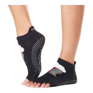 Toesox NIP Low Rise Half Toe Grip Socks Imagine Barre Pilates Yoga Medium